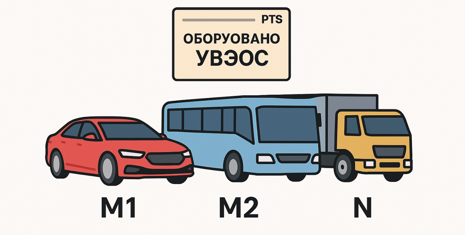 Автомобили подлежащие оснащению УВЭОС